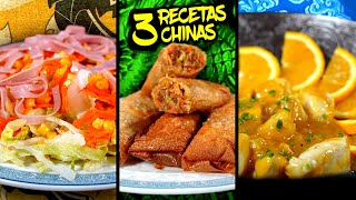 3 RECETAS de COMIDA CHINA 3 para hacer en CASA con las que FLIPARAS [upl. by Ah]