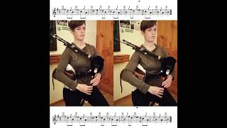 The Haunting by Neil Dickie  bagpipe tutorial with harmonies [upl. by Bonn]