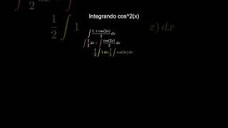 Matemáticas fácil explicación rápida integrando coseno cuadrado de x matematicabasica matematicas [upl. by Wei]