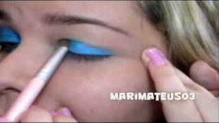 Makeup Tutorial  Maquiagem Azul Elétrico [upl. by Eceryt375]