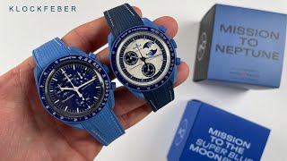 Swatch MoonSwatch Showdown Mission to Neptune vs Super Blue Moonphase  Ultimate Comparison [upl. by Labannah]