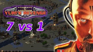 Red Alert 2  Yuris Revenge  7 vs 1 Sands of Time [upl. by Lexerd]