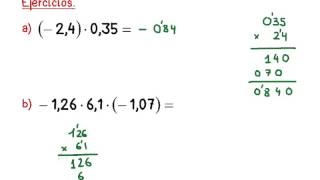 Multiplicación de números decimales [upl. by Anuala588]
