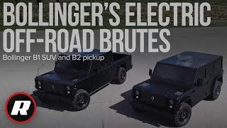 Bollinger B1 SUV and B2 pickup are 614horsepower electric beasts [upl. by Notsew]