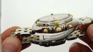 Breitling Chronomat GT chronograph twotone mother of pearl watch [upl. by Llerraj]