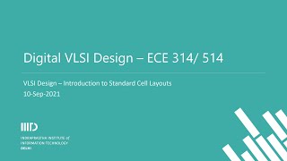 Lecture 8  Introduction to Standard Cell Layout Design [upl. by Orling]