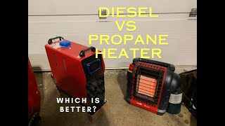 Mr buddy propane heater vs diesel heater [upl. by Regen]