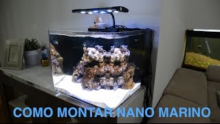 CÓMO MONTAR NANO ACUARIO MARINO Aquarium Centrofama [upl. by Attiuqahs]