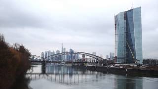 Construction of the new European Central Bank building in Frankfurt am Main [upl. by Ancell]