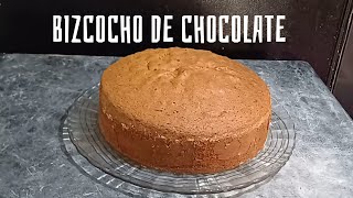 BIZCOCHO DE CHOCHOLATE CON SOLO 4 INGREDIENTES IDEAL PARA TORTAS [upl. by Arihday]