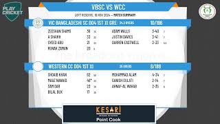 VBSC Div 04 1st XI Green v Western CC D04 1st XI [upl. by Keverian181]