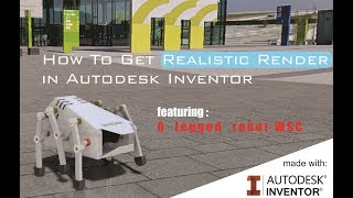 5A Autodesk Inventor Tutorial  Realistic Render Image [upl. by Yrreg592]