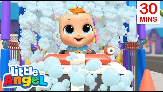 Car Wash Song  60 Minutes of Job and Career Songs  Little Angel Nursery Rhymes for Kids [upl. by Onaimad]