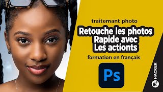 Comment lisser la peau rapide sur Adobe Photoshop avec les actions [upl. by Ransome]