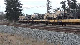 Military Train Lakeview WA February 11 2014 Part 1 [upl. by Adnawt401]