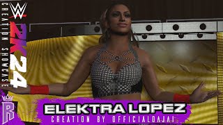 WWE 2K24 Creation Showcase Elektra Lopez WWE2K24 ElektraLopez [upl. by Yderf]