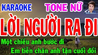 Karaoke Lời Người Ra Đi Tone Nữ Nhạc Sống gia huy beat [upl. by Hayifas469]