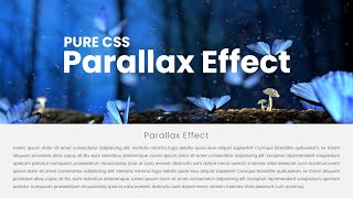 Parallax Effect using HTML and CSS  No Javascript [upl. by Eimile]