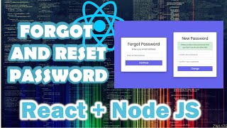 Forgot and Reset Password with React  Node JS [upl. by Adneral991]