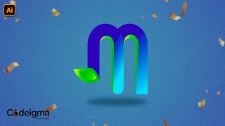 Letter M Logo Design Illustrator Design 4 Lettermark Logo Series  Codeigma Learning [upl. by Drabeck]