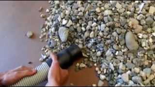 Single phase industrial vacuum cleaner picking up rocks [upl. by Salokkin462]