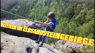 klettern Sächsische Schweiz Elbsandsteingebirge rabentürmchen lorenzstein westwand outdoor Bouldern [upl. by Dermot224]