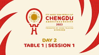 LIVE  T1  Day 2  ITTF Mixed Team World Cup 2023  Session 1 [upl. by Lokkin]