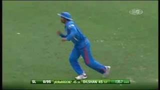 Sehwag takes a spectacular catch to dismiss Jayawardene against Sri Lanka [upl. by Einnor]