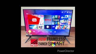 NEW 24INCH SMART FRAMELESS TV fullyloaded features uniquedesign festivalseason nipex ledtv [upl. by Ellebanna]