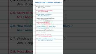 Interesting GK Questions and Answers in English  GK Questions in English short shorts [upl. by Annaerdna149]