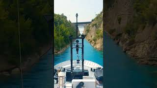 So nice view from YACHT Corinth Channel sea yacht crew Corinth boat travel [upl. by Hutson]