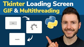 Python Tkinter LoadingSplash Screen Using a GIF amp Multithreading to Run a Task in Background [upl. by Adniral]