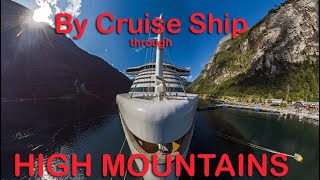 Time Lapse Aidaperla from Hellesylt to Geiranger Fjord  Norway in 5min [upl. by Eniruam688]