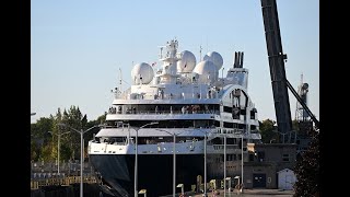 Ponant cruise ship Le Champlain on the Welland Canal [upl. by Ferren]