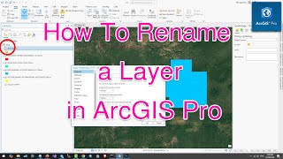 How To Rename a Layer in ArcGIS Pro [upl. by Jozef]