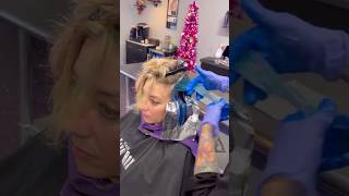 Vivid hair madness schaumburg hairstyle hairvideo vividhair bluehair hairtutorial hair [upl. by Nerreg843]