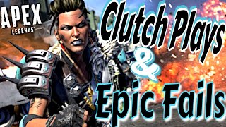 Clutch Plays amp Epic Fails An Epic Apex Legends Montage [upl. by Adiam]