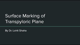 Surface Marking of Transpyloric Plane [upl. by Dinsmore371]