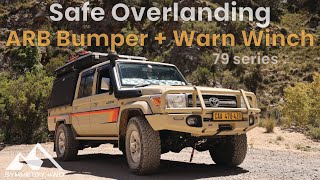 ARB BumperBullbar Raptor Coated  79 Series LandCruiser  Warn Winch  DIY  VDJ79 V8 Build Series [upl. by Nomad]