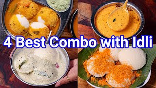 4 Best Combo amp Side Dish Recipes for Idli amp Dosa  Chutney amp Sambar for Idli amp Dosa [upl. by Aeht963]