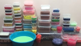 MIXING ALL MY SLIME  SLIME SMOOTHIE  SATISFYING VIDEOS  15 [upl. by Ahsaeym961]