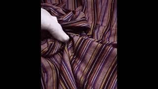 Stripe Plum Multicolour Pure Cotton 73 GSM Handwoven Fabric [upl. by Lynnet]