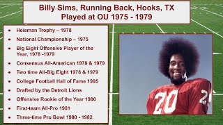 An Evening w Barry Switzer Billy Sims Story [upl. by Pine]