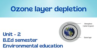 Ozone layer depletion  Unit 2  Bed semester  4  Environmental education [upl. by Nirual]