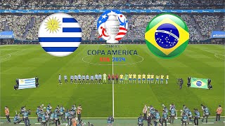 URUGUAY v BRAZIL  COPA AMERICA 2024 [upl. by Dera]