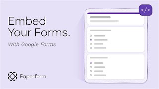 How to Embed a Google Form [upl. by Tsnre947]