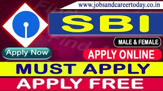 SBI JOB 2024  SBI JOB 2024 APPLY ONLINE  SBI JOB 2024 DEAILS UPDATE SBI [upl. by Aihpos350]