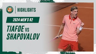 Tiafoe vs Shapovalov Round 2 Highlights  RolandGarros 2024 [upl. by Charie119]