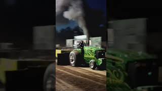 Extended view of the quotInstigatorquot 41 Limited Pro Stock shorts tractorpull blacksmoke johndeere [upl. by Ahsikam]