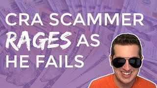 Angry CRA Tax Scammer Rages When He Fails [upl. by Boru]